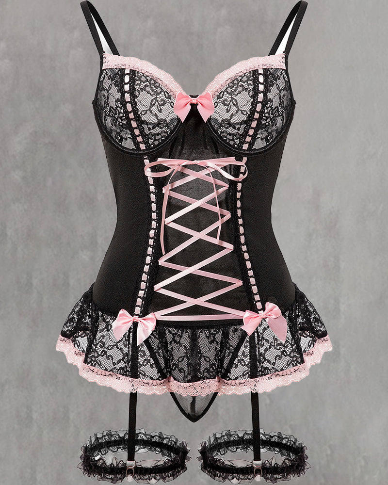 Sexy Kanten Lingerie Met Strik