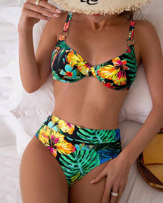 Bikini Sexy Bedrukte Push-Up Bh Driehoek