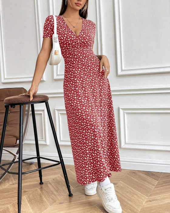 Jurk Sexy Elegant Bedrukt