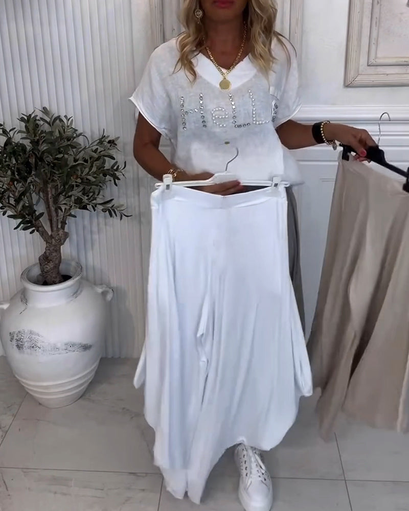 Broek Effen Kleur Pofmodel Casual