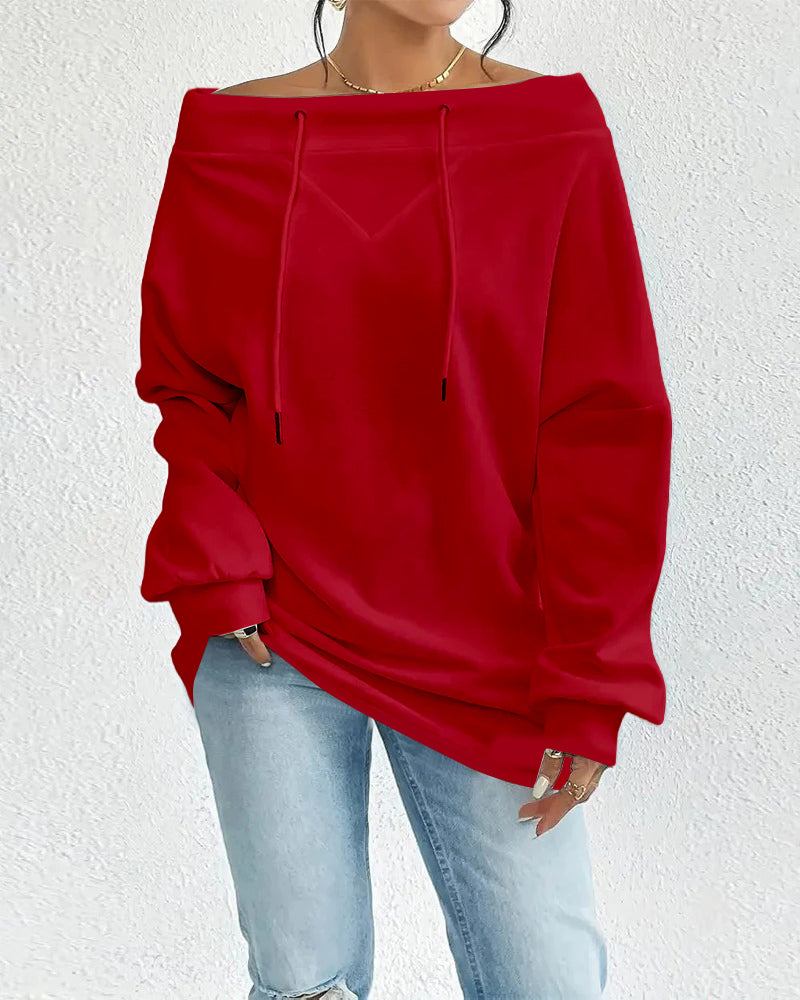 Sweatshirt Mode Effen Kleur