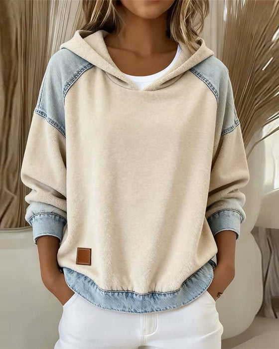 Lang Sweatshirt Met Capuchon En Contrasterende Zak
