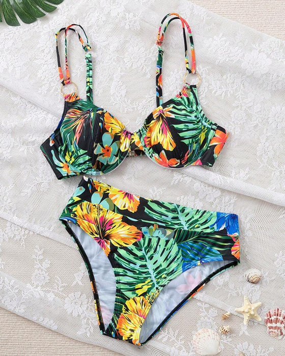 Bikini Sexy Bedrukte Push-Up Bh Driehoek