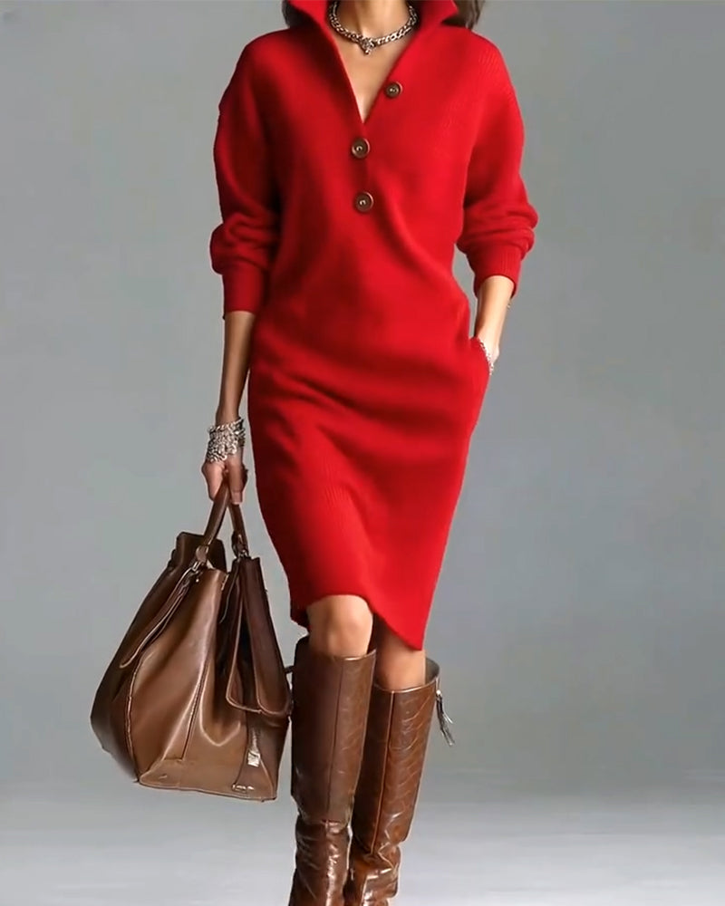 Truijurk casual effen kleur herfst en winter