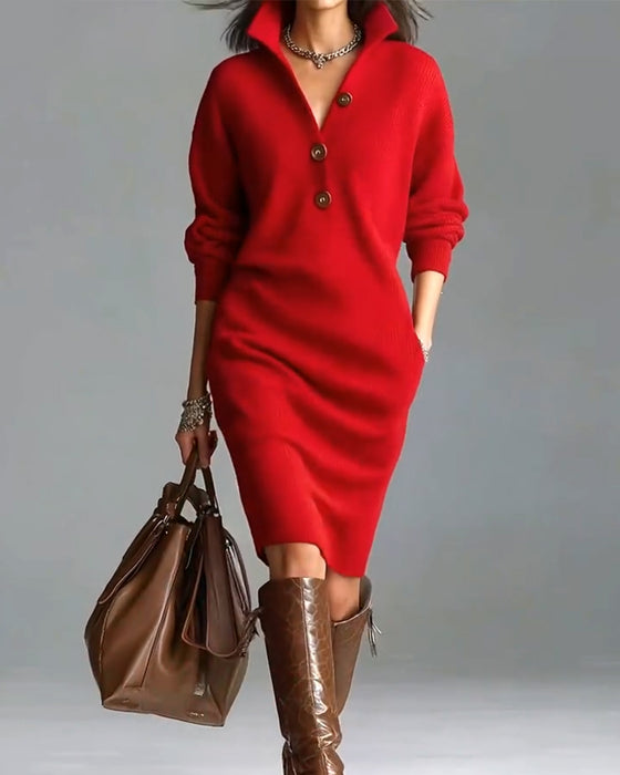 Truijurk casual effen kleur herfst en winter