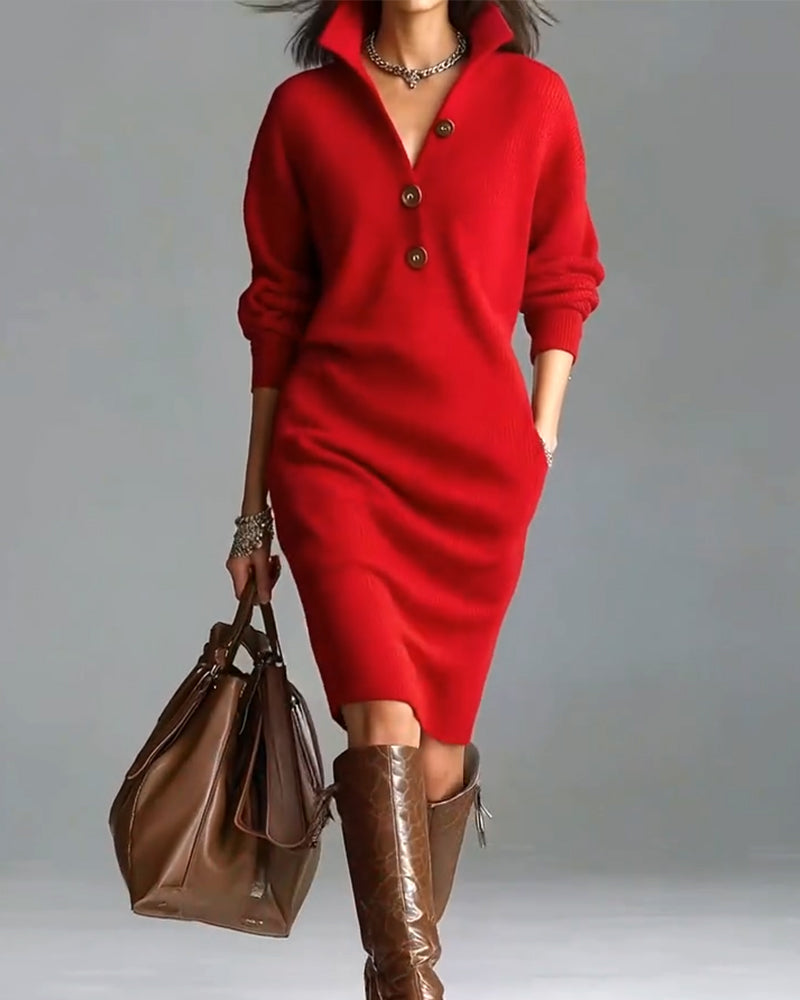 Truijurk casual effen kleur herfst en winter