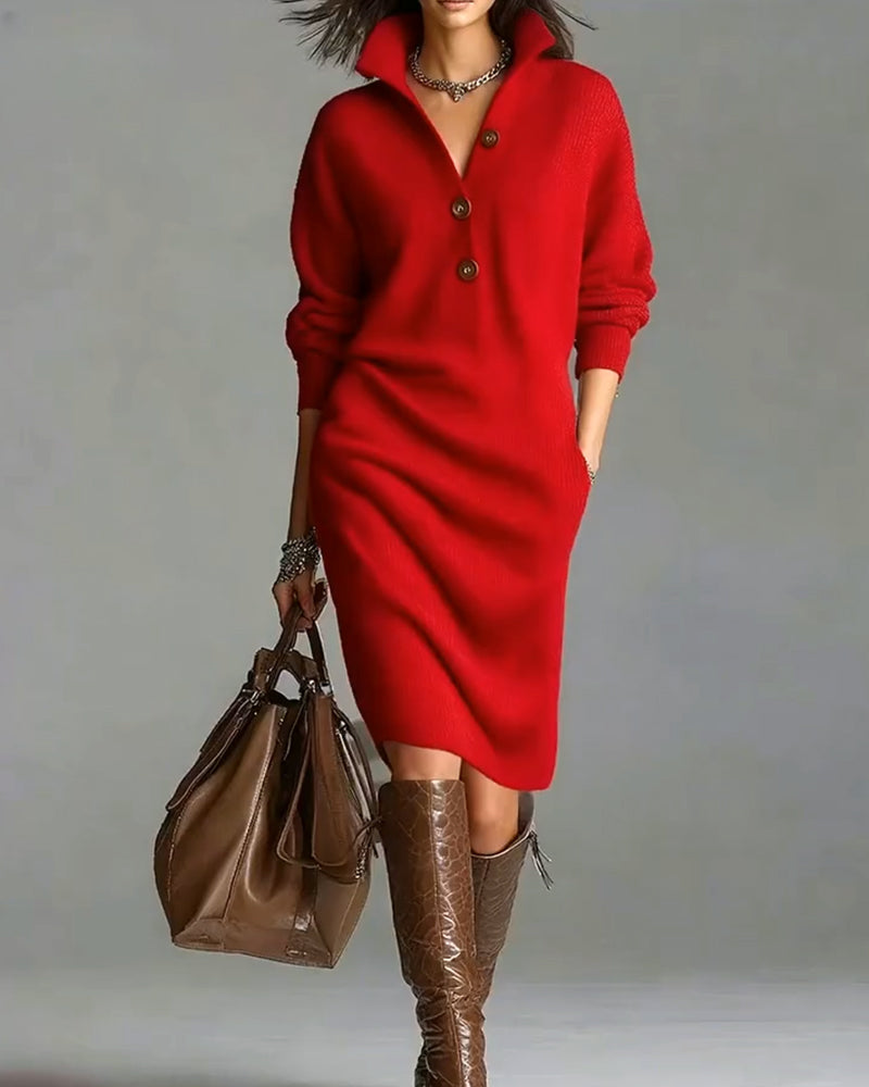 Truijurk casual effen kleur herfst en winter