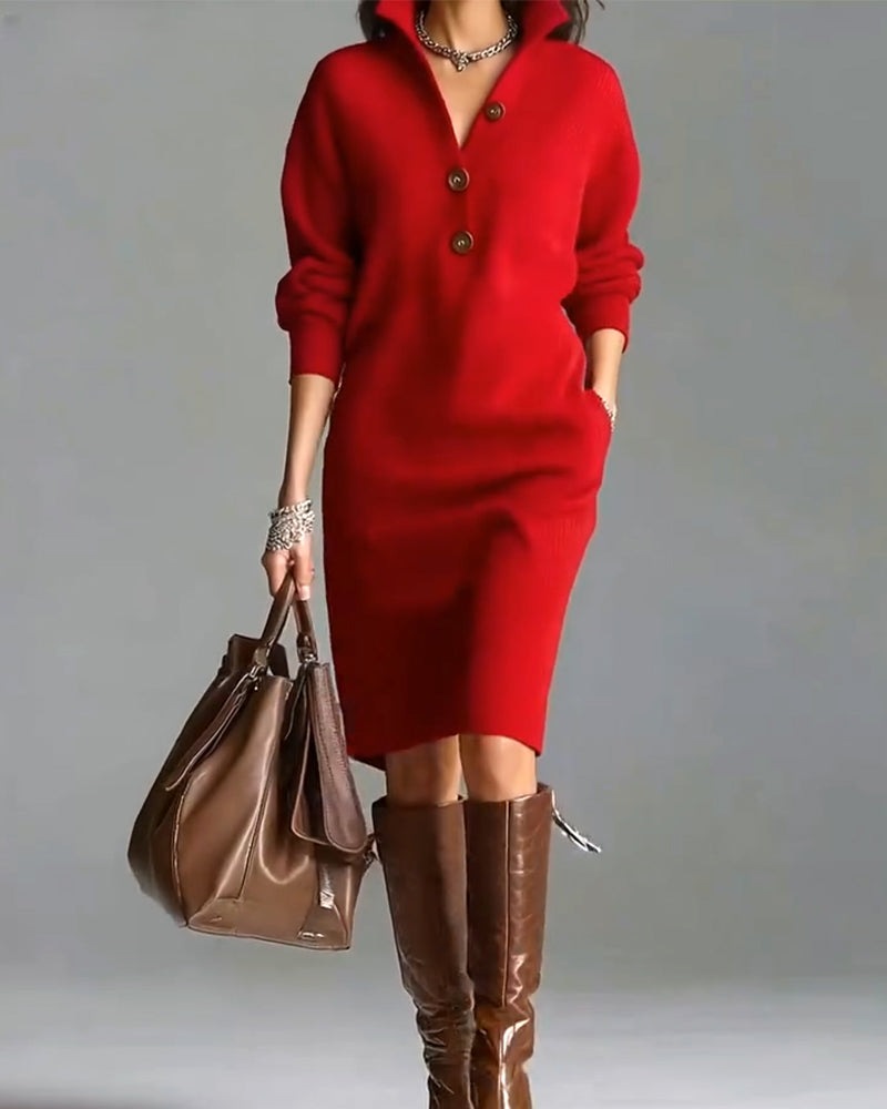 Truijurk casual effen kleur herfst en winter