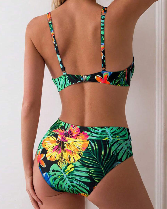 Bikini Sexy Bedrukte Push-Up Bh Driehoek