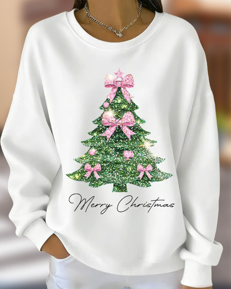 Crewneck Sweatshirt Met Kerstprint En Lange Mouwen