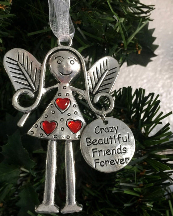 Gekke mooie vrienden voor altijd - kerstcadeau met engelornament