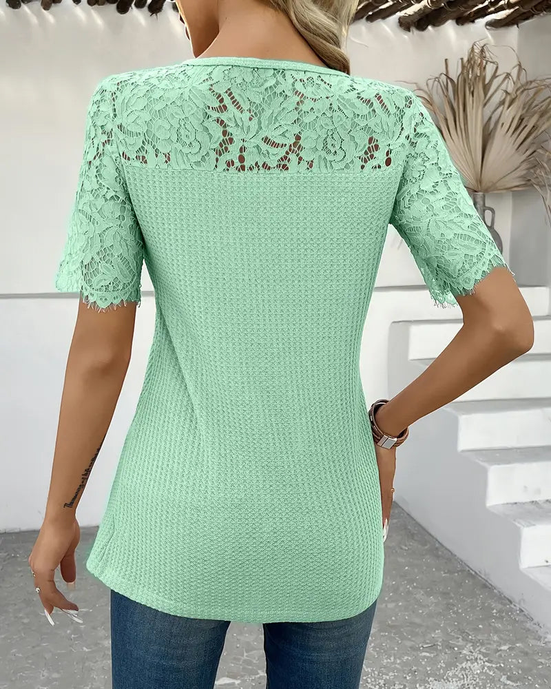 T-Shirt Kant Paneel Gebreid