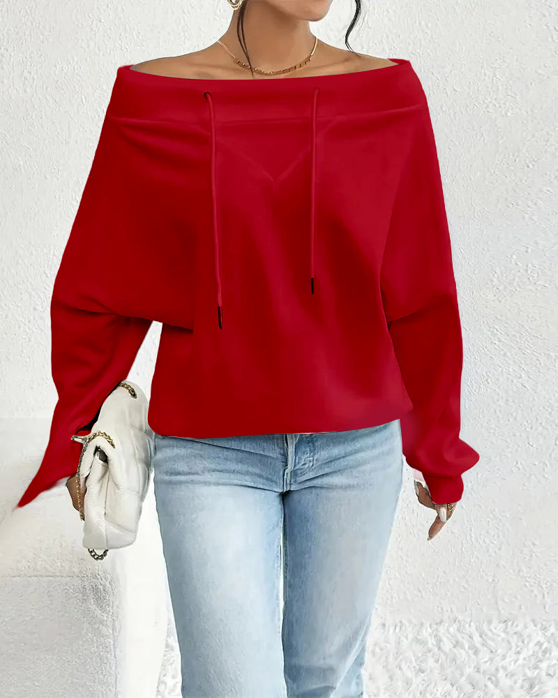 Sweatshirt Mode Effen Kleur