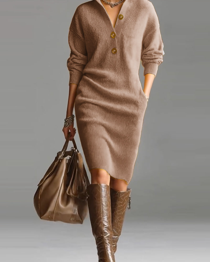 Truijurk casual effen kleur herfst en winter