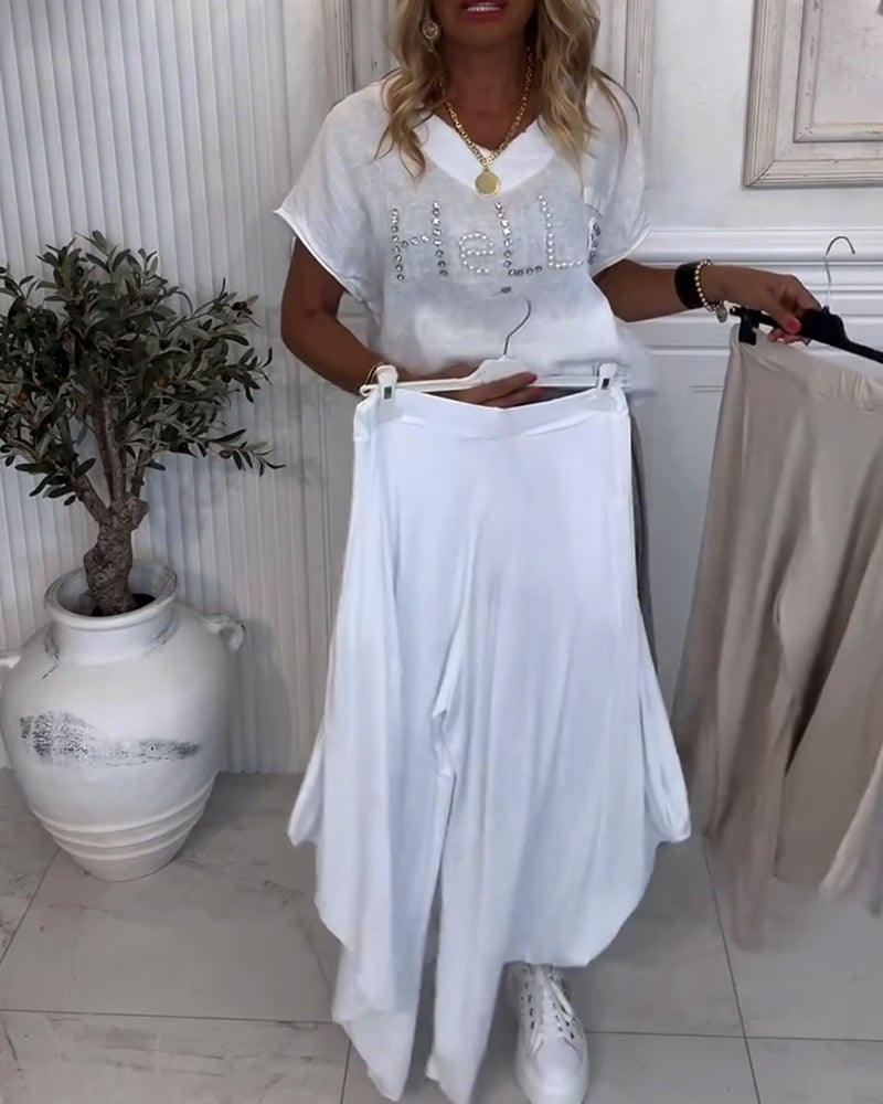 Broek Effen Kleur Pofmodel Casual