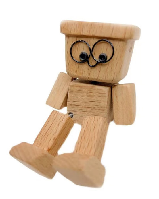 Houten Figuur Charmant Wiebelende Beentjes Klein