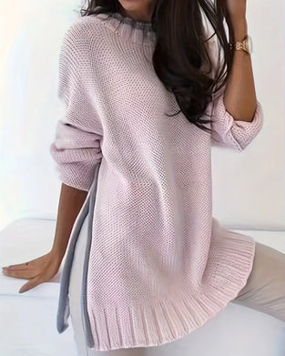 Pullover Met Ronde Hals En Contrasterende Kleur