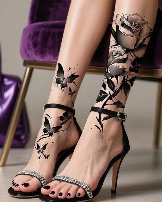 Gesimuleerde Bloem Tattoo Stickers Voor Arm
