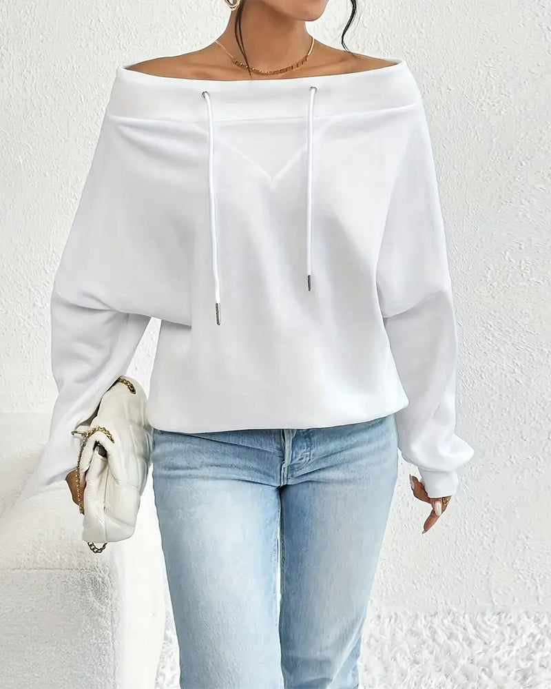Sweatshirt Mode Effen Kleur