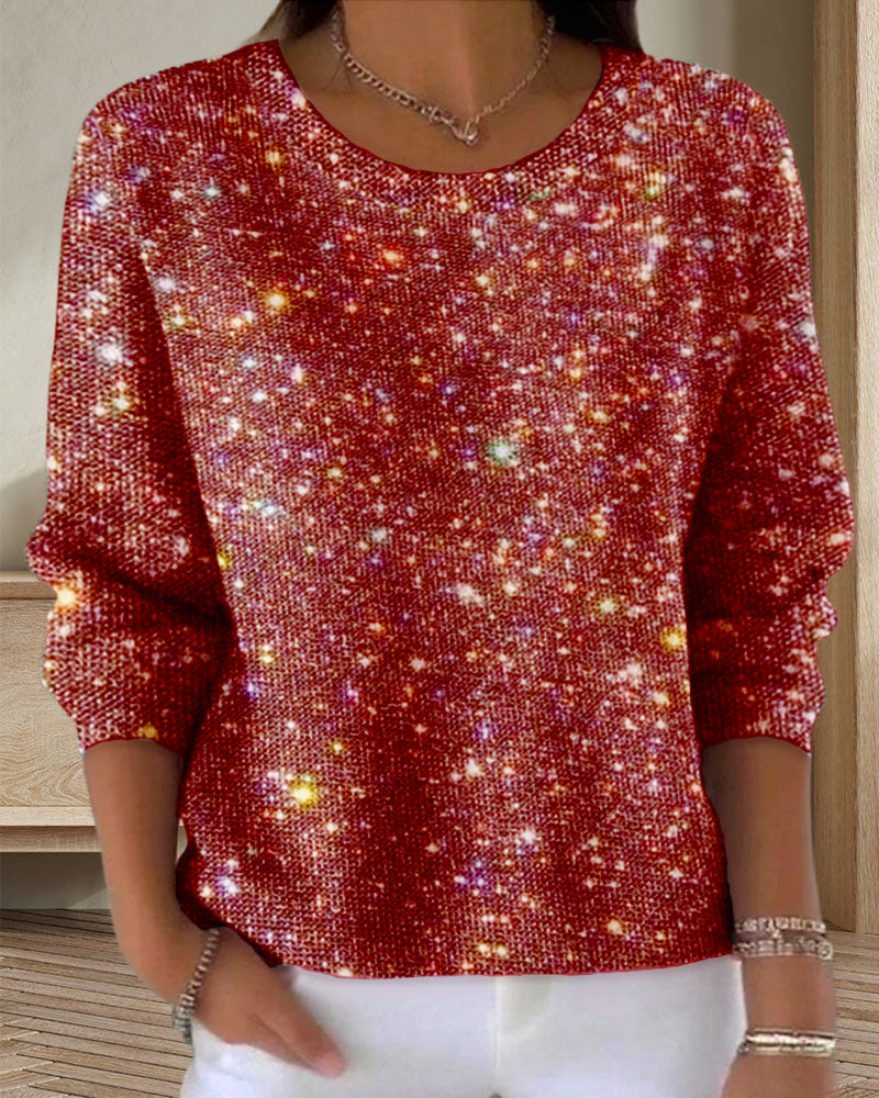 Casual Sweatshirt Met Ronde Hals