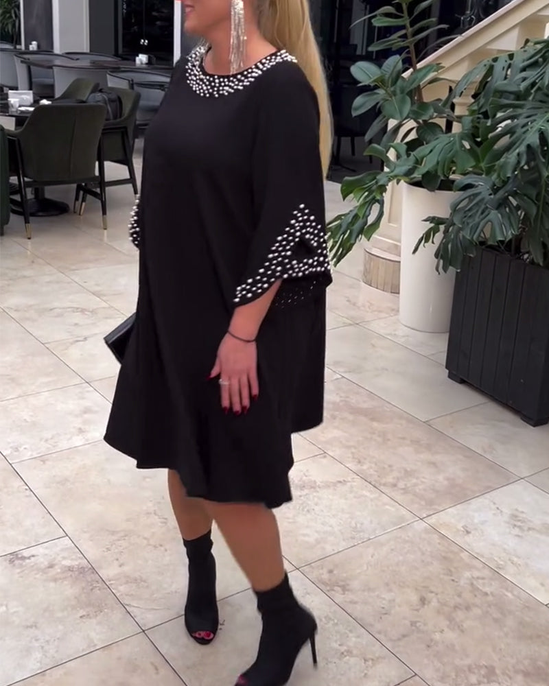 Jurk mode kralen los plus size