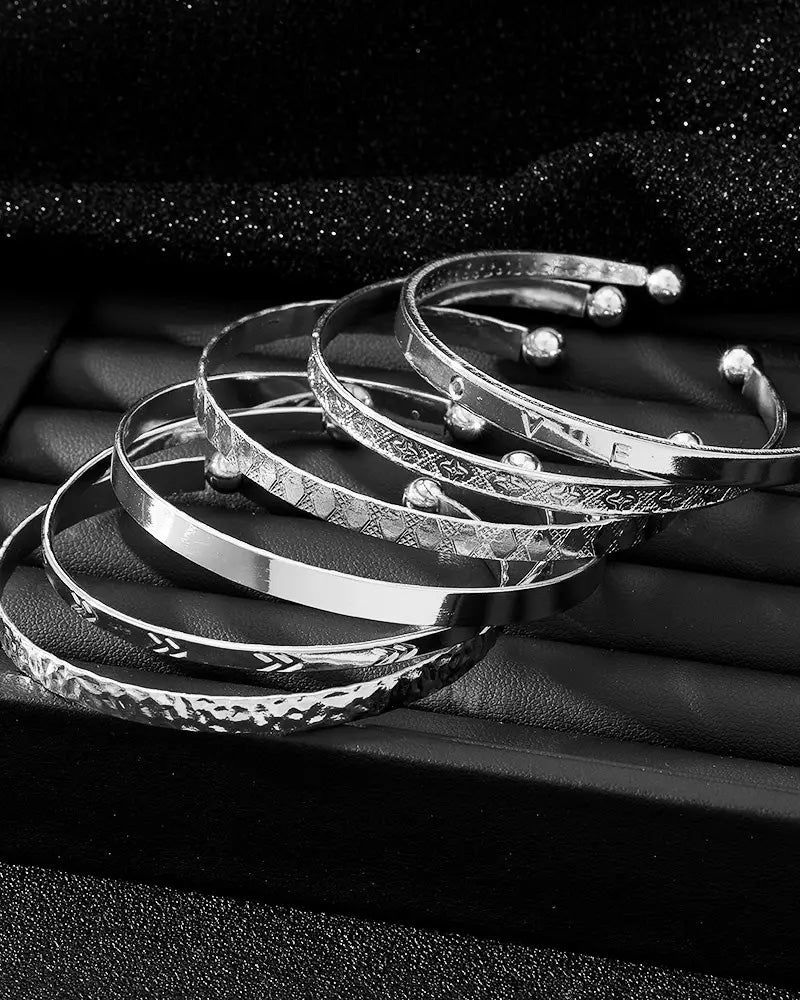 Zespuntige sterarmband set van 7 stuks