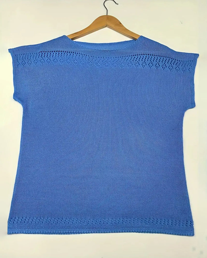 Trui casual korte mouwen effen kleur