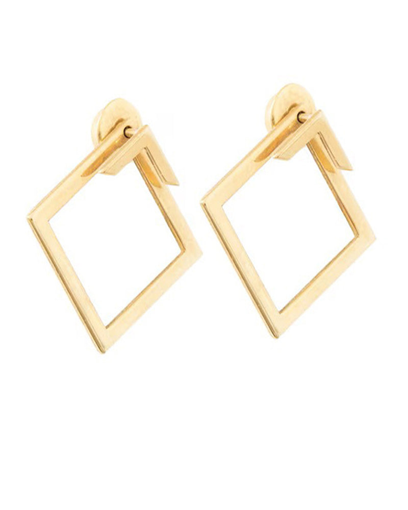 Eenvoudige diamantvormige elegante oorbellen