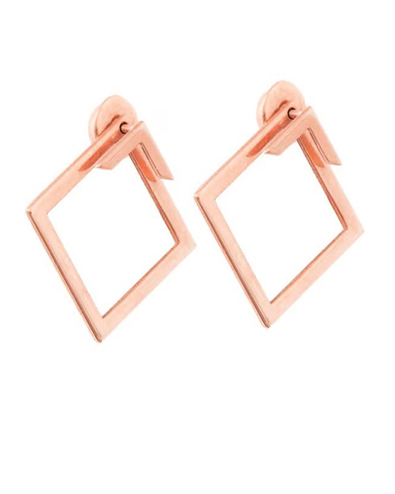 Eenvoudige diamantvormige elegante oorbellen