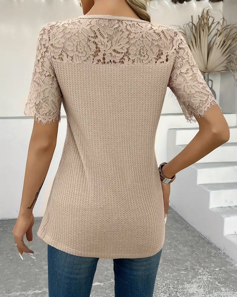 T-Shirt Kant Paneel Gebreid
