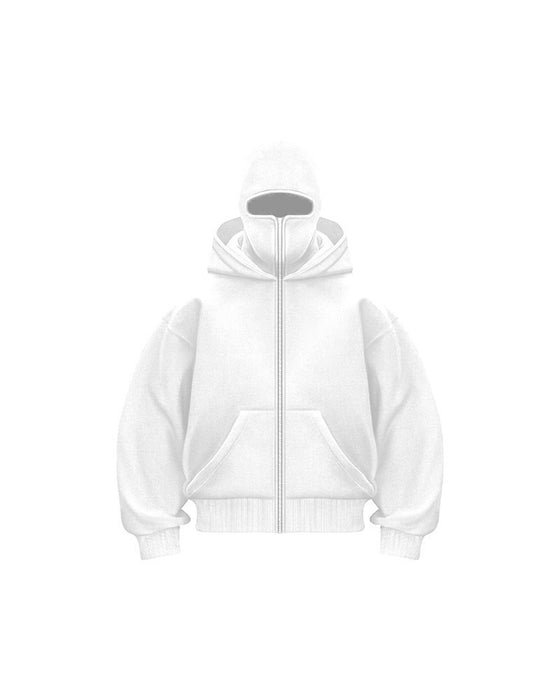 Unisex Sweatshirt Jas met Dubbele Capuchon en Rits