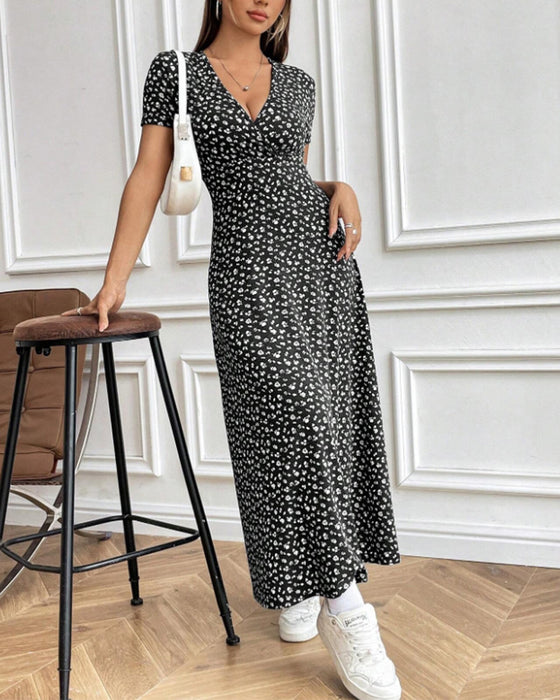 Jurk Sexy Elegant Bedrukt