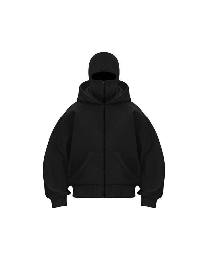 Unisex Sweatshirt Jas met Dubbele Capuchon en Rits