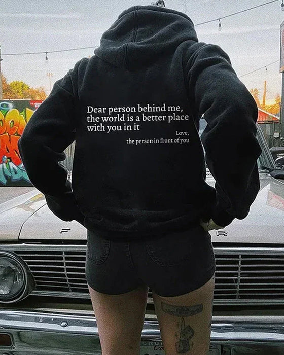 Sweatshirt met 'Beste Persoon Achter Mij'