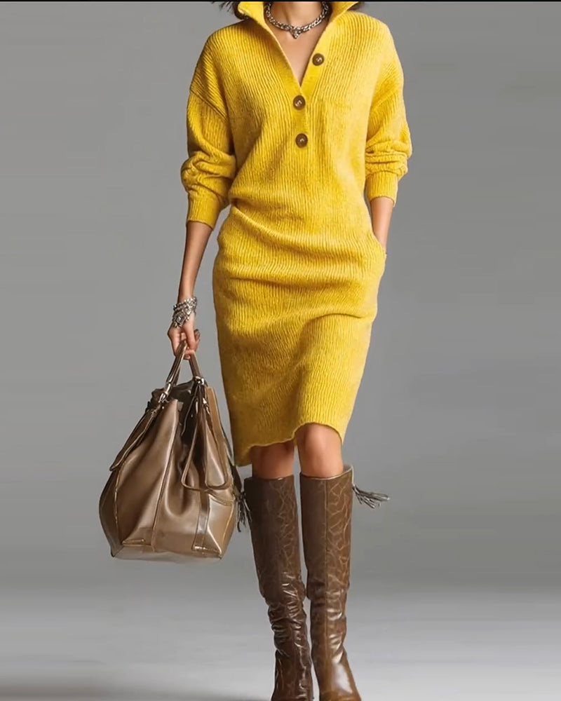 Truijurk casual effen kleur herfst en winter