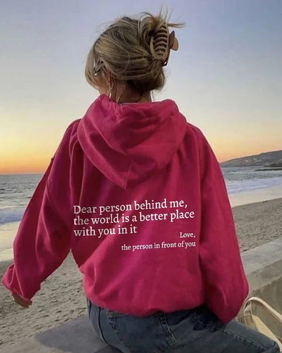 Sweatshirt met 'Beste Persoon Achter Mij'