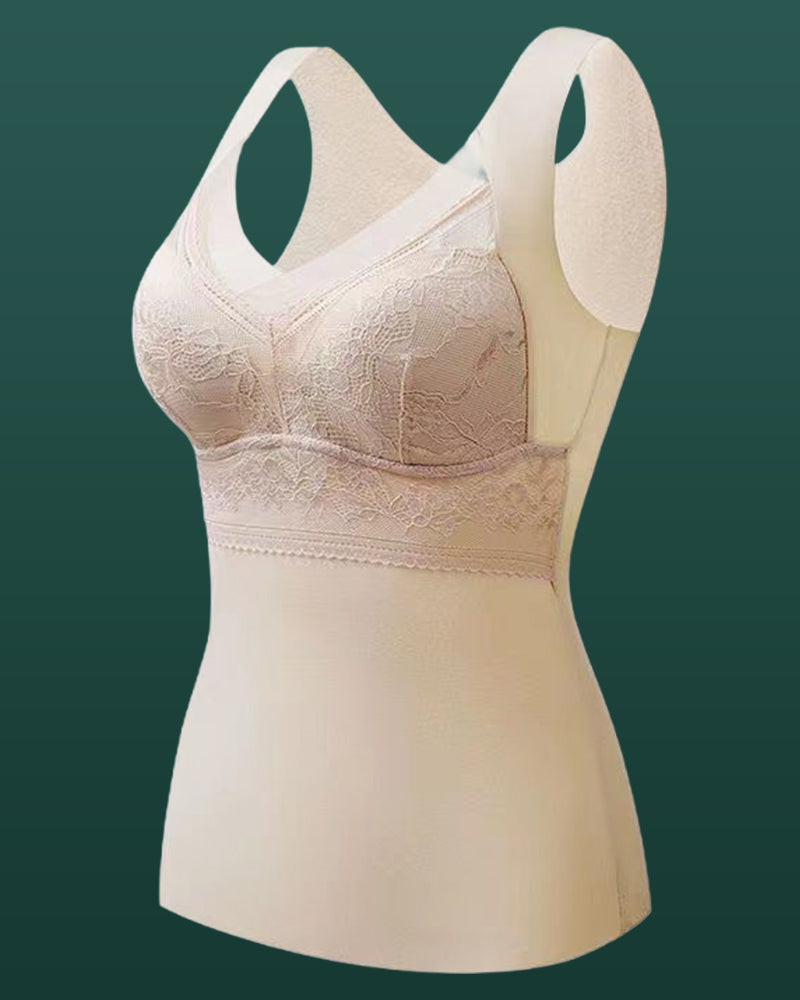 Onderkant Kant Thermisch Vest Met Borstkussens