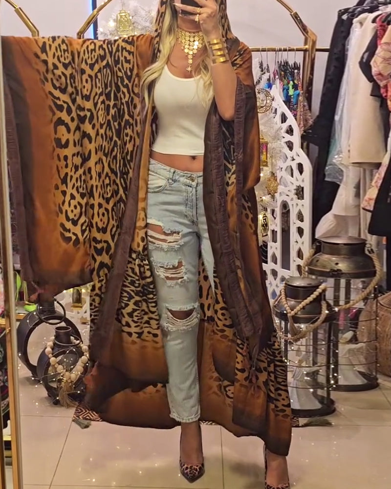 Jas Batwingmouw Luipaardprint