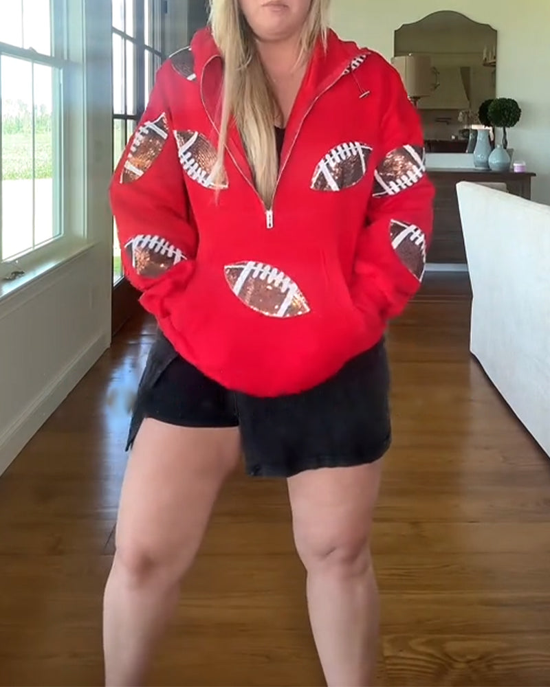 Capuchon Rugby Sequins
