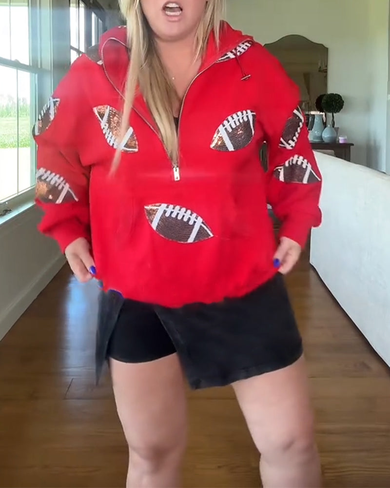 Capuchon Rugby Sequins
