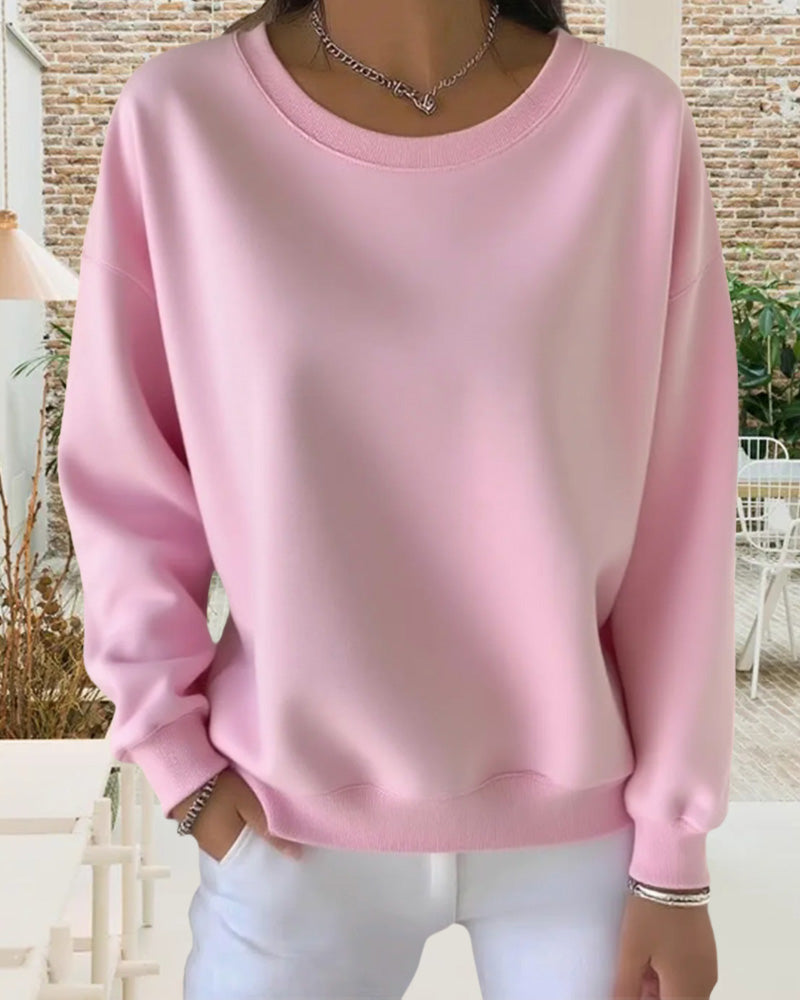Hoodie Casual Effen Kleur