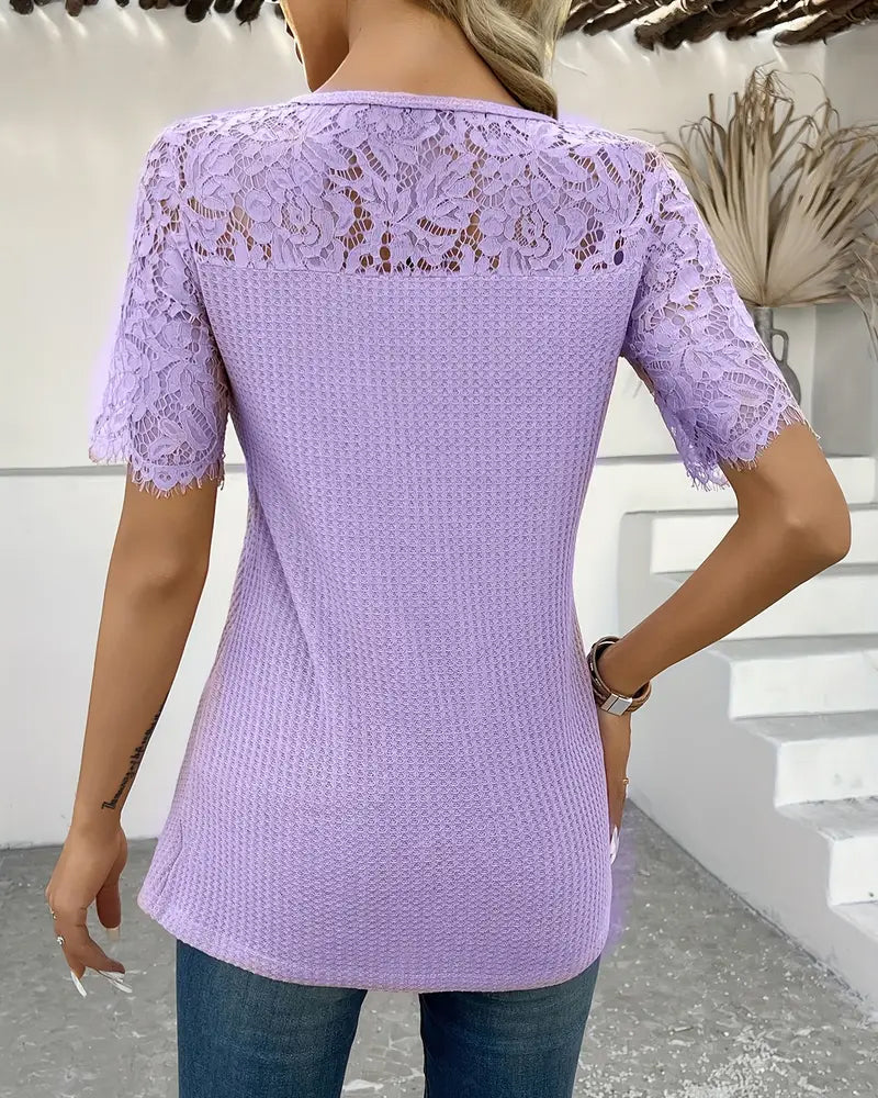 T-Shirt Kant Paneel Gebreid