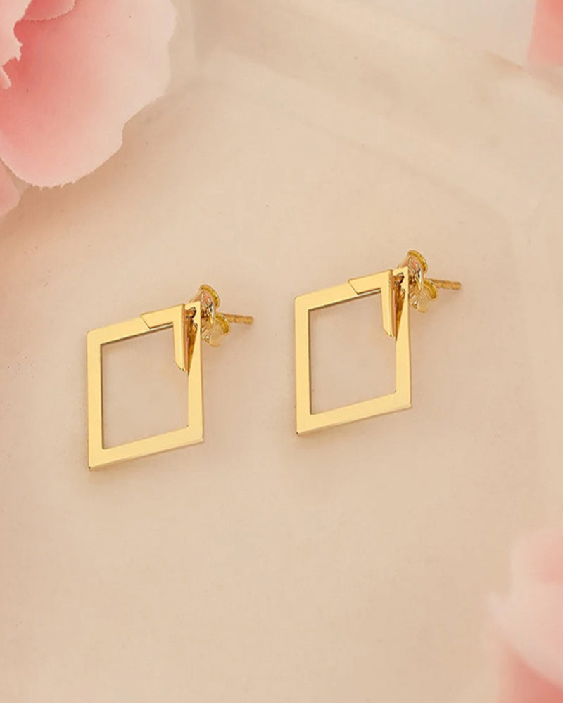 Eenvoudige diamantvormige elegante oorbellen