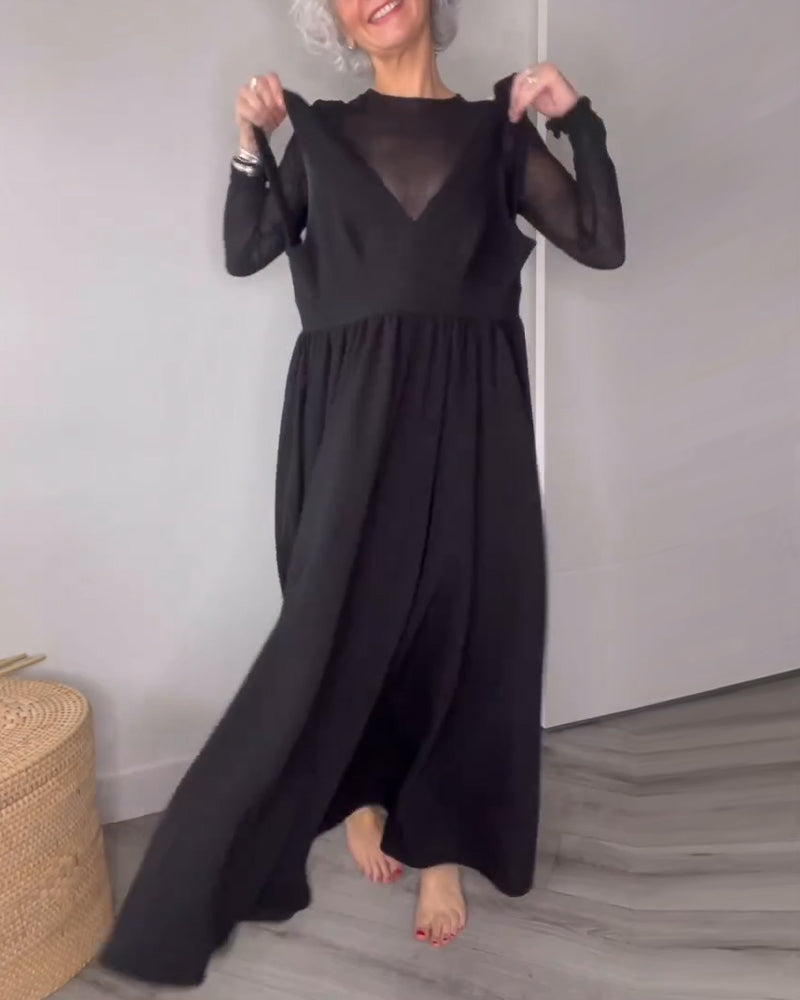 Jurk Geplooide Grote Zoom Jarretel