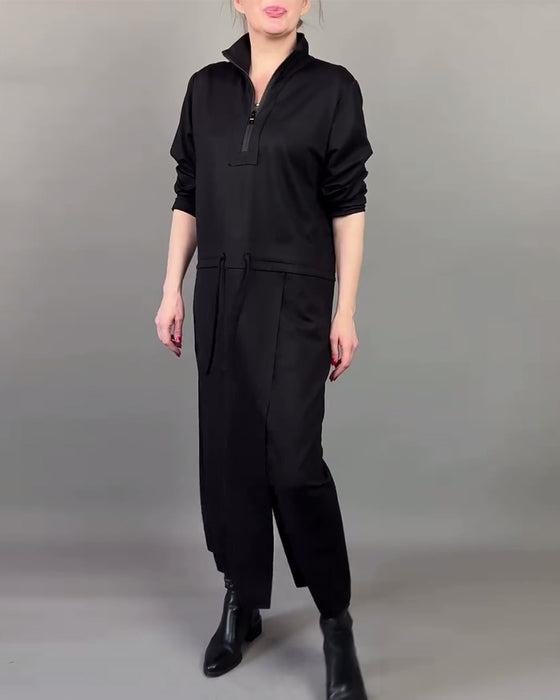 Jurk Met Zip-Kraag En Moderne Sfeer