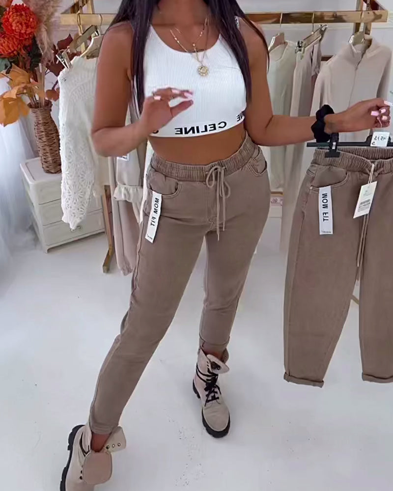 Broek Elastisch Stretch Skinny