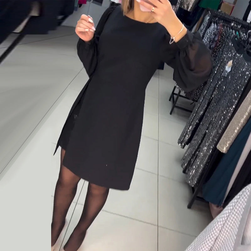 Elegante effen jurk