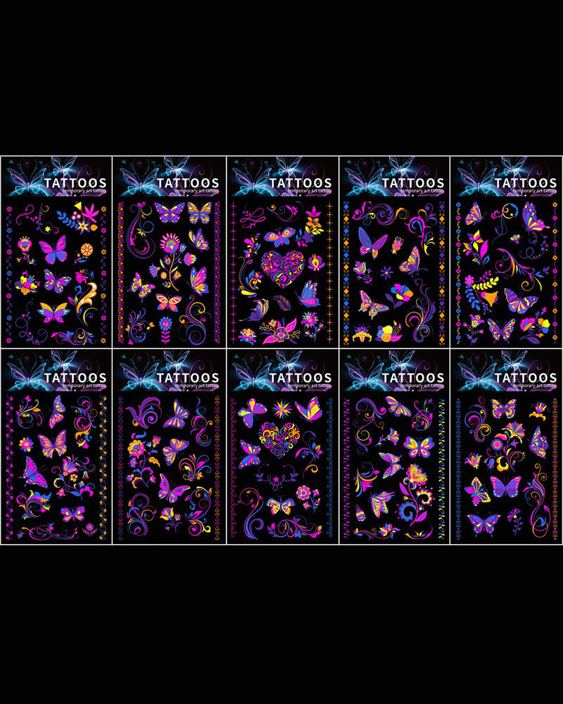 Fluorescerende Tattoo Stickers