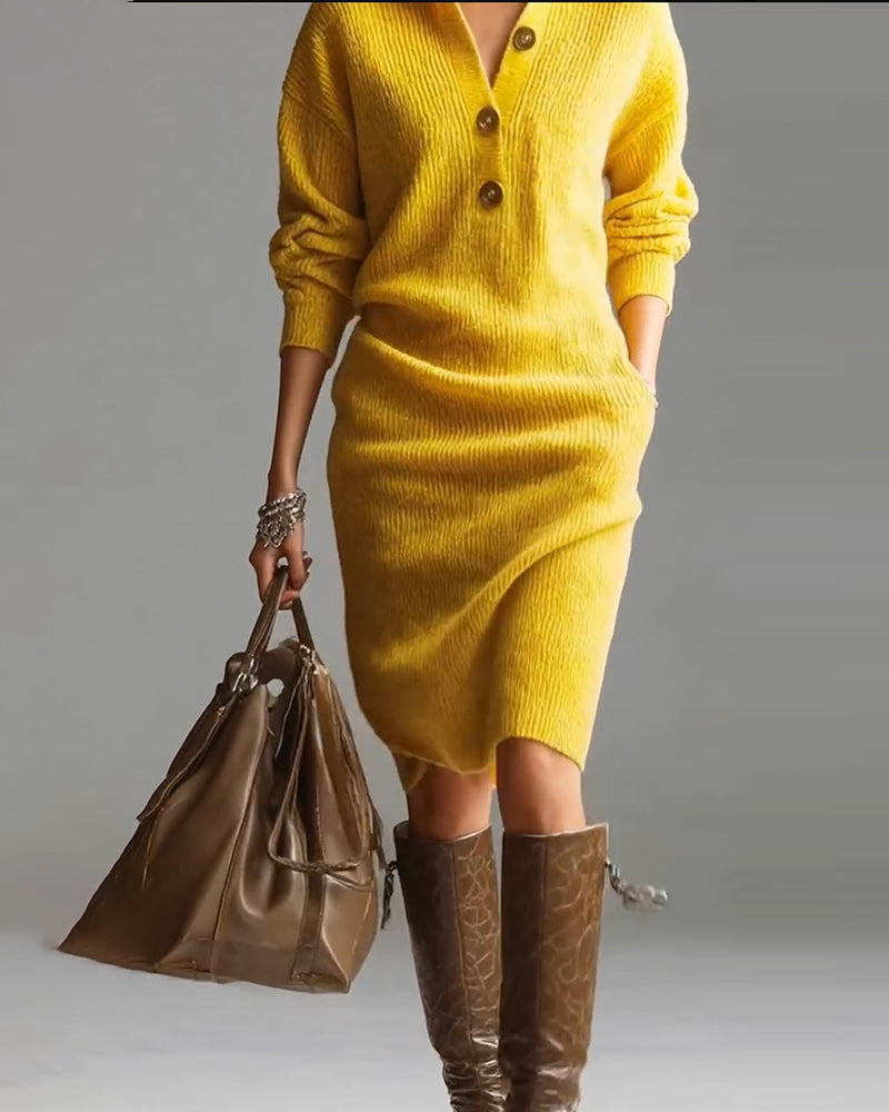 Truijurk casual effen kleur herfst en winter