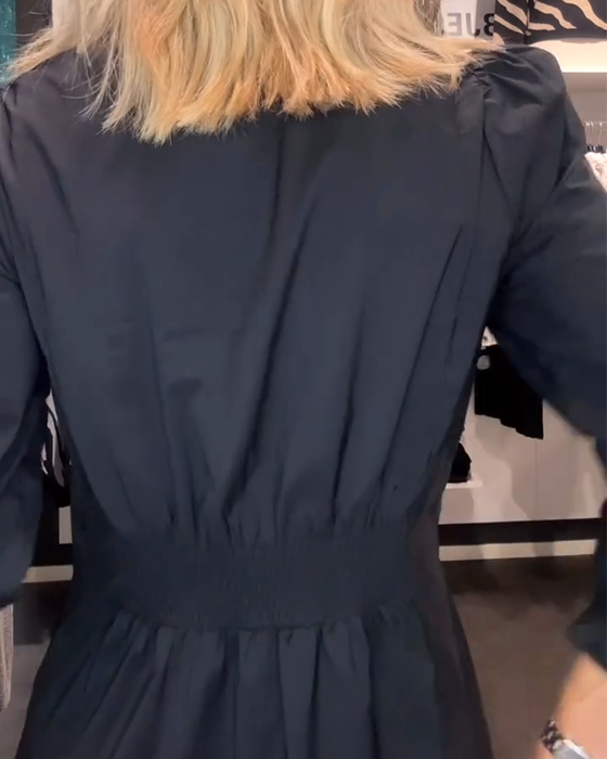 A-Lijn Jurk Met Pofmouwen En Getailleerde Pasvorm